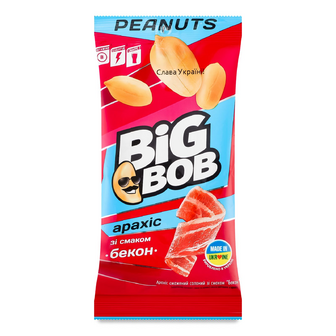 Арахіс Big Bob смажений зі смаком бекону, 60г