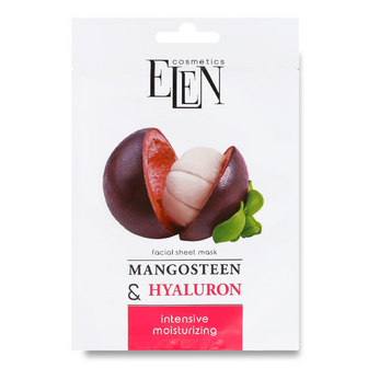 Маска для обличчя Elen Cosmetics Mangosteen&Hyaluronic Acid, 25мл