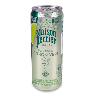 Вода Perrier зі смаком лайму газована з/б, 0.33л