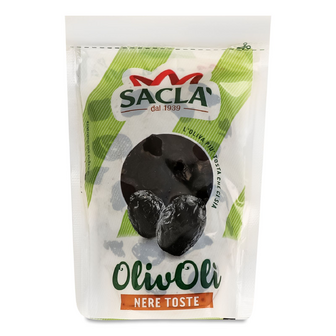 Оливки Sacla чорні в'ялені, 100г