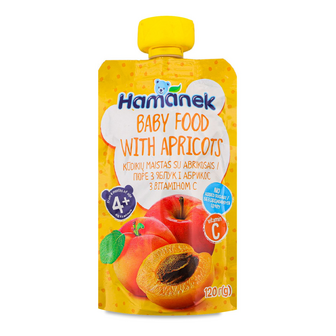 Пюре Hamanek яблуко з абрикосом, 120г