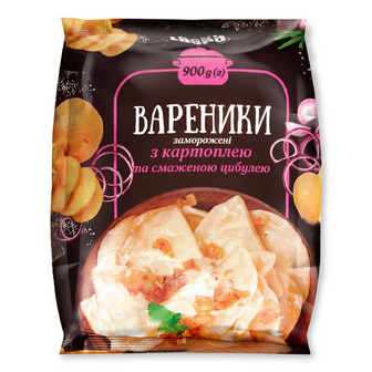 Вареники Laska з картоплею та смаженою цибулею, 900г