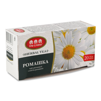 Чай квітковий Три слона Ромашка, 20*1г