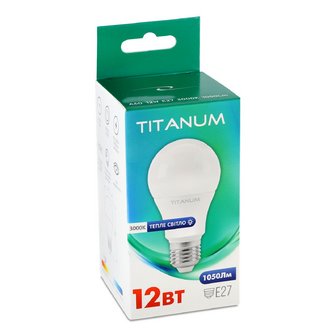 Лампа Titanum LED A60 12W 3000K E27, шт