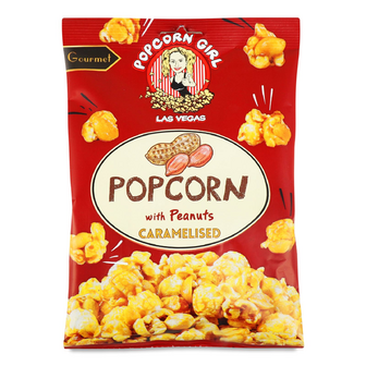 Попкорн Popcorn Girl карамелізований з арахісом, 90г