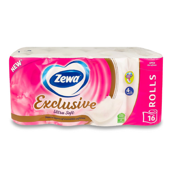 Папір туалетний Zewa Exclusive Ultra Soft 4-шаровий, 16шт