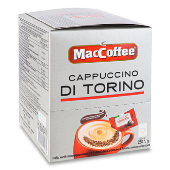 Напій кавовий MacCoffee Di Torino Cappuccino, 10*25г