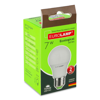 Лампа Eurolamp LED ECO P А50 7W 3000K E27, шт