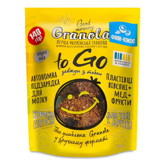 Сніданок Good morning, Granola To Go фінік + кокос, 140г
