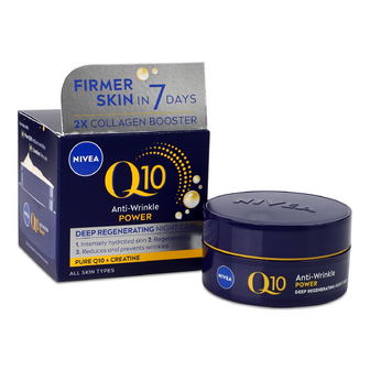 Крем для обличчя Nivea Q10 Power проти зморшок нічний, 50мл