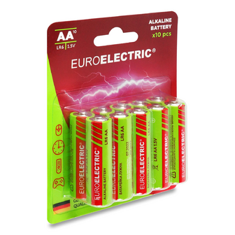 Батарейки Euroelectric AA LR6, 10шт