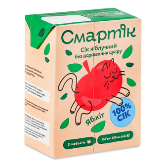 Сік Смартік яблучний, 200мл