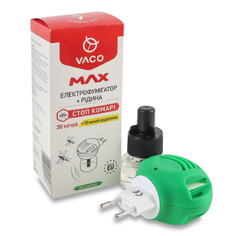 Набір від комарів Vaco Max фумігатор+рідина 30+10 ночей, шт