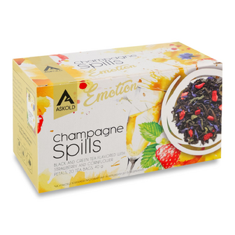 Суміш чорного та зеленого чаю Askold Champagne spills дрібна, 20*2г