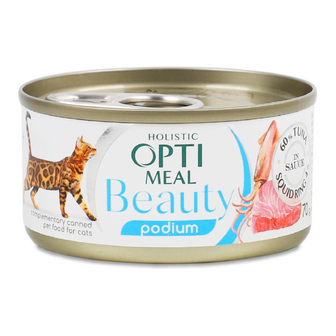 Корм для котів Optimeal Podium тунець-кальмар в соусі, 70г