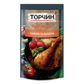 Маринад «Торчин» томати та базилік, 160г