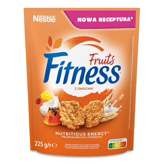 Пластівці Nestle Fitness Fruits з цільної пшениці, 225г