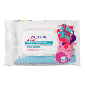 Вологий туалетний папір Cleanic Junior, 40шт