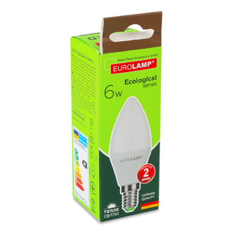 Лампа Eurolamp LED ECO P 6W 3000K E14 CL, шт