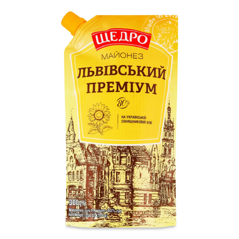 Майонез «Щедро» «Львівський Преміум» 80% д/п, 300г
