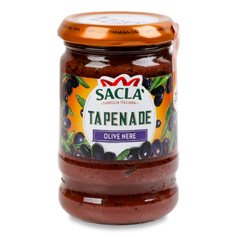 Паштет Sacla' з чорних оливок, 190г