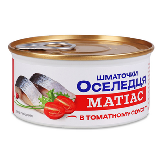 Оселедець Banga Матіас шматочки в томатному соусі, 180г
