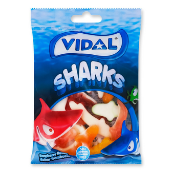 Цукерки Vidal Акули жувальні, 90г