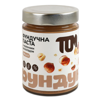 Паста TOM Фундучна з молочним шоколадом, 300г