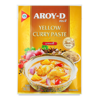 Паста Aroy-D Каррі жовта, 50г