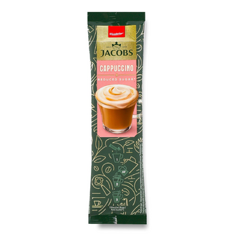 Напій кавовий Jacobs 3в1 Cappuccino зі зменшеним цукром, 14г
