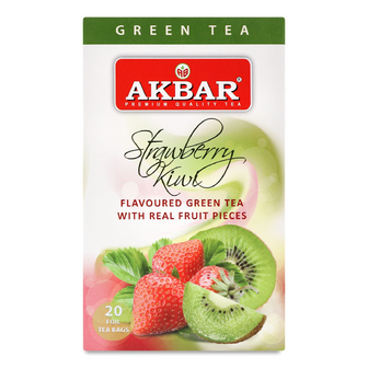 Чай зелений Akbar Strawberry-Kiwi, 20*1.5г