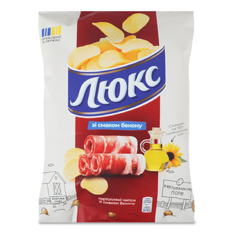 Чипси Люкс зі смаком бекону, 105г