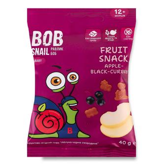 Снек Bob Snail яблуко-чорна смородина, 40г
