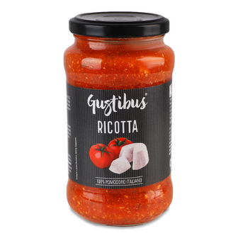 Соус Gustibus Ricotta томатний з сиром, 400г