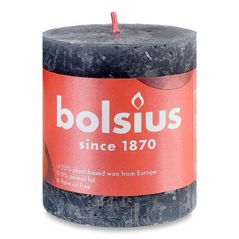 Свічка Bolsius Рустик сланцево-блакитний 80х68 мм, шт