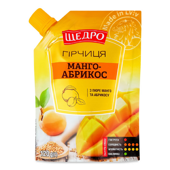 Гірчиця Щедро манго-абрикос д/п, 120г