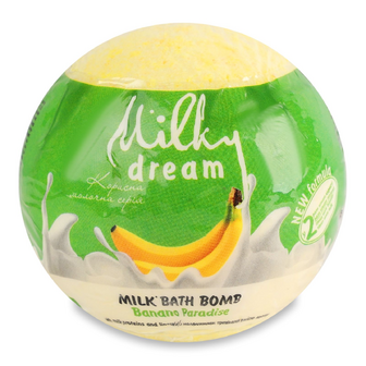Бомба для ванн Milky Dream Райський банан молочна, 100г