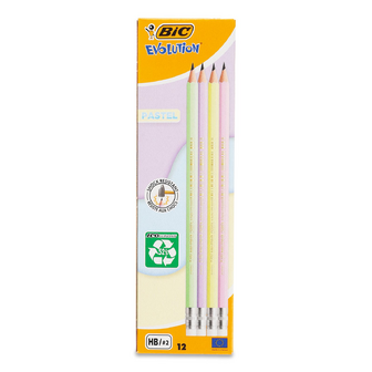 Олівець BIC Evolution Pastel HB з гумкою, шт
