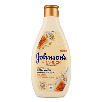 Гель для душу Johnson's VitaRich «Смузі» з йогуртом, вівсом і медом, 250мл
