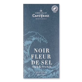 Шоколад Cafe-Tasse чорний з пластівцями солі Fleur De Sel, 85г