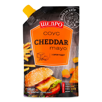 Соус Щедро Cheddar mayo, 180г