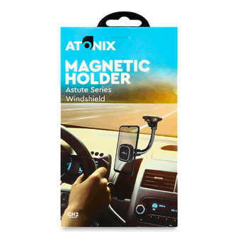 Автотримач для смартфона Atonix CH2 Magnetic чорний, шт