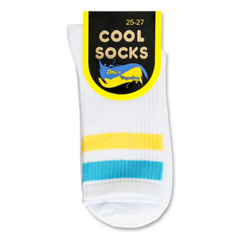 Шкарпетки чоловічі Cool Socks «Смужка» білі р.25-27, 1 пара