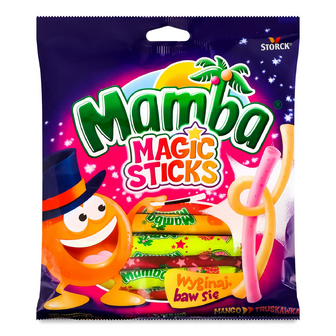 Цукерки Mamba Magic sticks жувальні, 140г