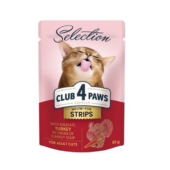 Корм для котів Club 4 Paws Premium Selection з індичкою, 85г