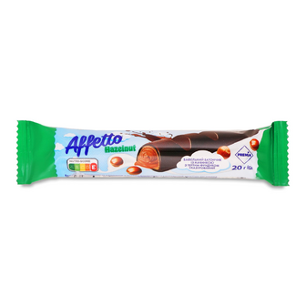 Батончик PREMIA Affetto вафельний з начинкою з тертим фундуком, 20г