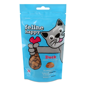 Ласощі для котів Feline Happy з качкою, 60г