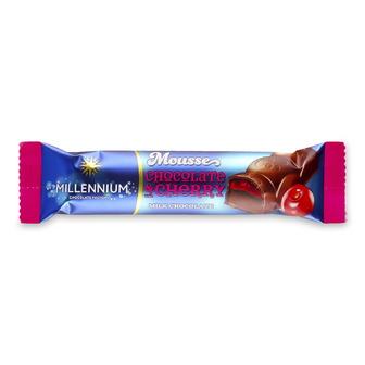 Шоколад молочний Millennium Mousse Chocolate&Cherry, 33г