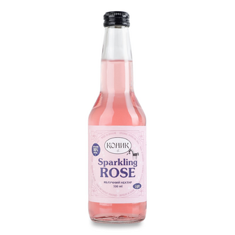 Нектар Лавка Традицій Коник Sparkling rose яблуко з чер м'якуш, 0.33л