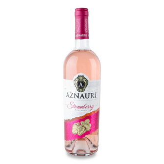 Напій винний Aznauri Strawberry рожевий напівсолодкий, 0.75л
